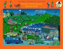 Wimmel-Rahmenpuzzle Nacht Motiv Stadtpark
