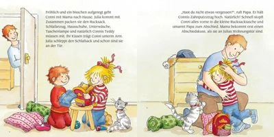 LESEMAUS 207: "Conni übernachtet Bei Julia" + "Conni In Den Bergen" Conni Doppelband – Bild 3