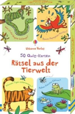Usborne Verlag 50 Quiz-Karten: Rätsel Aus Der Tierwelt (Kinderspiel)